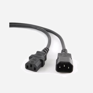 Gembird PC-189-VDE-5M : Câble d'alimentation 5m, connecteurs C14 mâle vers C14 mâle, noir, dimensions 135x235x25mm, poids 363g.