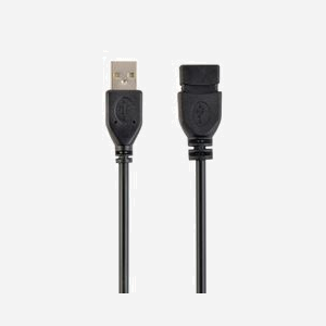 Gembird CCF-USB2-AMAF-6 : Câble USB 2.0 A Mâle / A Femelle, 1.8m, Noir, Spécification USB 2.0, Connecteurs USB Type A M/F - Miniature 1