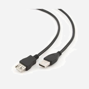 Gembird CCF-USB2-AMAF-6 : Câble USB 2.0 A Mâle / A Femelle, 1.8m, Noir, Spécification USB 2.0, Connecteurs USB Type A M/F - Miniature 3
