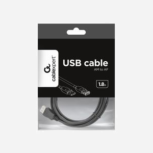 Gembird CCF-USB2-AMAF-6 : Câble USB 2.0 A Mâle / A Femelle, 1.8m, Noir, Spécification USB 2.0, Connecteurs USB Type A M/F - Miniature 4