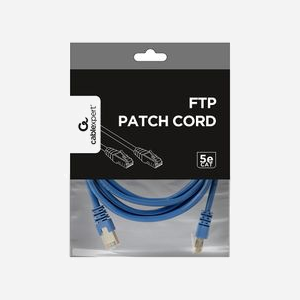 Câble Réseau Gembird PP22-2M/B Bleu Cat5e 2m RJ-45 Mâle vers RJ-45 Mâle, contacts Or, FTP (Foil shielded twisted pair), 10/100/1000Base-T(X) - Miniature 5