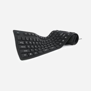 Gembird KB-109F-B Clavier Filaire USB + PS/2 QWERTY 109 Touches Noir, Câble 1.5m, Compatible Windows, Dimensions 495x12x138mm