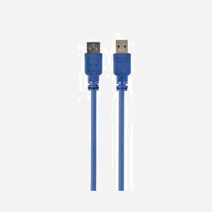 Gembird CCP-USB3-AMAF-6 Câble USB 3.0 A-A Mâle/Femelle 1.8m Bleu - Transfert 600 Mbit/s, Connecteurs plaqués or