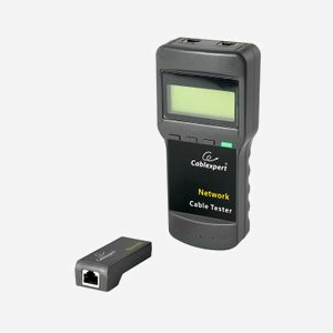 Cablexpert NCT-3 Testeur de câble réseau RJ-45 avec écran LCD, support STP/UTP, longueur de câble, alimentation 6V (4xAA), gris, 180x80x40mm