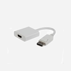 Gembird Adaptateur Vidéo A-DPM-HDMIF-002-W Blanc - Câble 0.1m, DisplayPort Mâle vers HDMI Type A Femelle (Standard), 30g - Miniature 1