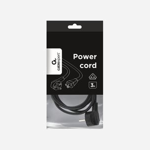 Câble d'Alimentation Gembird PC-186-ML12-3M Noir, 3m, Connecteurs CEE7/7 vers Coupleur C5, Conforme RoHS, Certifié CE/LVD/PAHS/VDE - Miniature 5