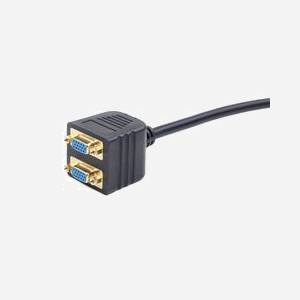 Gembird CC-VGAX2-20CM Adaptateur VGA 1x Femelle (D-Sub) vers 2x Mâle (D-Sub) 0.2m Noir - Extension vidéo HD15F/HD15M RoHS - Miniature 5