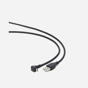 Gembird Câble USB 2.0 A vers Micro-USB B 1.8m Noir, Contacts Or, Connecteurs Mâle/Mâle, Diamètre 4.5mm, Facteur de Forme Droit/Courbe, RoHS - Miniature 2