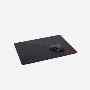 Gembird MP-GAME-L : Tapis de Souris Gaming Noir 450x400x3 mm, Base Antidérapante, Surface Tissu Monochromatique, Compatible Capteurs Optiques et Laser