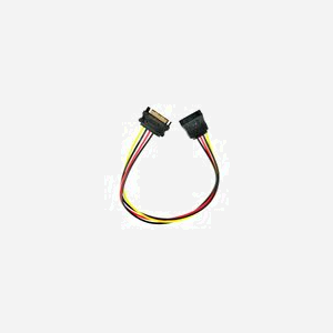 Gembird CC-SATAMF-01 : Câble d'alimentation SATA 15 Broches Mâle vers SATA 15 Broches Mâle, 0.3m, AWG 18, Noir/Jaune - Miniature 2