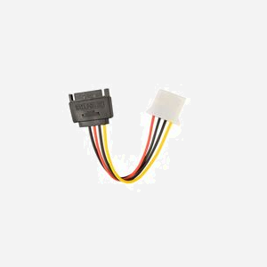 Gembird CC-SATA-PS-M : Câble d'alimentation interne 0.15m, Connecteurs SATA 15 broches (Femelle) vers Molex 4-pin (Femelle), Facteur de forme droit - Miniature 2