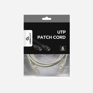 Câble Réseau Gembird PP6U-3M Cat6 U/UTP (UTP) RJ-45 Mâle/Mâle 3m, Contacts Or, AWG24, Gris - Diamètre 6mm - Miniature 3