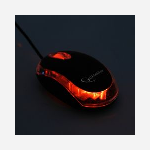 Gembird MUS-U-01-BT Souris Optique Ambidextre USB Type-A 1000 DPI 3 Boutons Bleu/Transparent, Longueur Câble 1.25m, Compatible Windows - Miniature 2