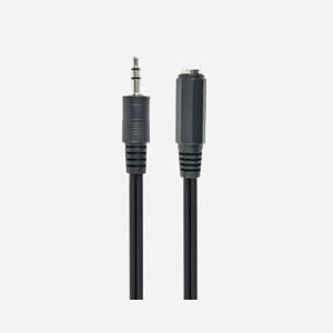 Gembird CCA-423-2M : Câble Extension Audio Stéréo 3.5mm Mâle vers Femelle, 2m, Connecteurs Droit, Noir - Miniature 1