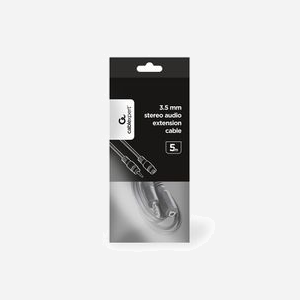 Gembird CCA-423-2M : Câble Extension Audio Stéréo 3.5mm Mâle vers Femelle, 2m, Connecteurs Droit, Noir - Miniature 2