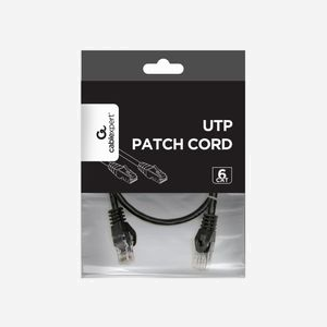 Câble réseau Gembird CAT6 UTP 0.5m Noir, Connecteurs RJ-45 Mâle, Contacts Or, AWG26, U/UTP, RoHS, CE, ISO 9001, Diamètre 6mm, PP6U-0.5M/BK - Miniature 2