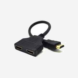 Gembird DSP-2PH4-04 : Câble HDMI Mâle vers 2x HDMI Femelle, Splitter Passif, Compatible Plug and Play, Noir, Poids 110g - Miniature 3