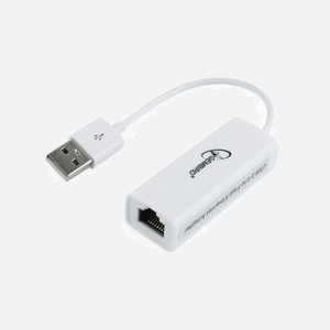 Gembird NIC-U2-02 Adaptateur USB 2.0 vers Ethernet RJ-45 10/100Mbps, Chipset RTL8152, compatible Windows 7 à 10, Alimentation USB, Noir