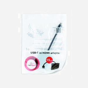 Gembird Adaptateur USB-C vers HDMI 4K, Noir - A-CM-HDMIF-01 - Résolution max. 3840x2160 pixels (30MHz) - Connecteur USB Type-C mâle vers HDMI femelle - Miniature 3