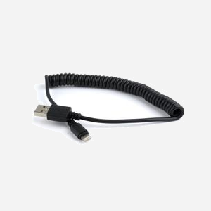 Gembird CC-LMAM-1.5M : Câble 1.5m USB-A vers Lightning Noir, spiralé, connecteurs droits moulés, poids 40g, Packaging 135x175x60mm - Miniature 2