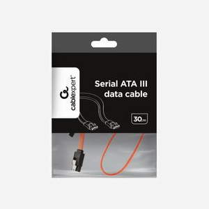 Cablexpert CC-SATAM-DATA-0.3M - Câble Serial ATA III 30cm Mâle/Mâle, Taux 0.6 Gbit/s, RoHS - Connecteurs droits, Conditionnement Bulk - Miniature 3