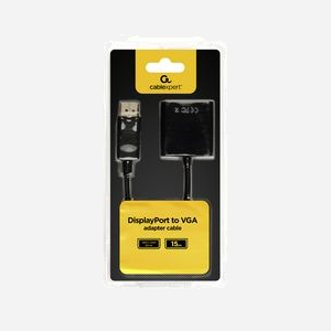 Gembird Adaptateur DisplayPort 1.1a Mâle vers VGA Femelle Noir - AB-DPM-VGAF-02, connecteurs D-Sub, 22x41x14mm, poids 8g, Plug & Play - Miniature 2