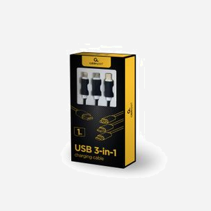 Gembird CC-USB2-AM31-1M : Câble USB 2.0 vers 3 Connecteurs Mâles 1m, Connecteur A Mâle, Compatible Charge Multi-Appareils, RoHS - Miniature 4