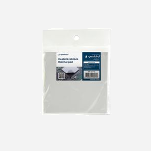Gembird TG-P-01 Pad Thermique 100x100x1mm, Conductivité 2W/m·K, Température -40-250°C, Gris, pour Radiateur CPU/Composants, 1.7g/cm³ - Miniature 2