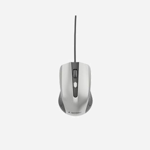 Gembird MUS-4B-01-BS Souris Optique USB 4 Boutons 1200 DPI Ambidextre Noir/Argent Câble 1.35m Compatible Windows - Miniature 1