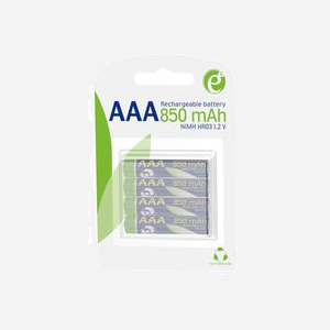 Gembird EG-BA-AAA4-01 : Pack de 4 piles alcalines AAA LR03 1.5V, dimensions 52x142x15mm, poids 55g, usage unique - Miniature 4