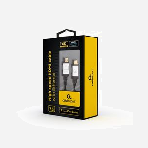 Câble Gembird HDMI High Speed avec Ethernet 7.5m, Connecteurs Plaqué Or, Support 3D/4K UHD 30Hz, AWG30, ARC, HDMI Ethernet Channel - Miniature 3