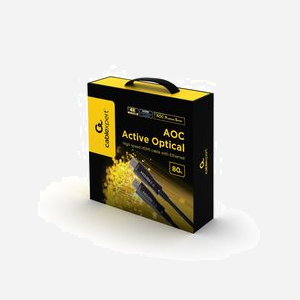 Cablexpert CCBP-HDMI-AOC-80M : Câble HDMI 2.0 AOC 80m, 4K UHD 60Hz, Ethernet, Conducteurs Fibre Optique, Connecteurs Plaqué Or, 18 Gbit/s, Dolby Atmos, HDCP - Miniature 2