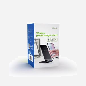 Gembird EG-WPC10-02 Support Chargeur Sans Fil QI 10W, Entrée 5/9V, Sortie 5V, Compatible Apple iPhone et Appareils Certifiés Qi, Noir - Miniature 2