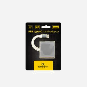 Gembird A-CM-HDMIF-02-SG Adaptateur USB Type-C vers HDMI 4K 30Hz, USB 3.0 et Type-C Charge, 58.5x51x11.6mm, Gris, 0-45°C - Miniature 2