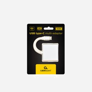 Gembird A-CM-HDMIF-02-SV : Adaptateur USB Type-C vers HDMI 4K 30Hz, USB 3.0, Port de charge USB Type-C, 51x59x12mm, 80g - Miniature 3