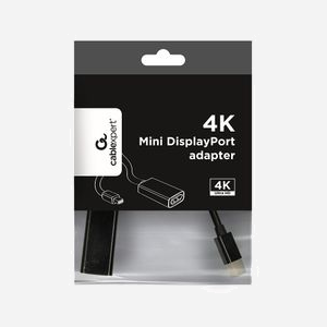 Gembird Adaptateur Mini DisplayPort Mâle vers DisplayPort Femelle 4K UHD (3840x2160) 1.2 - 0.15m Noir - A-MDPM-DPF4K-01 - Miniature 2