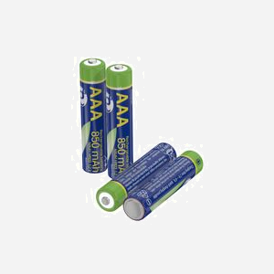 Gembird EG-BA-AAA8R4-01 : Pack de 4 Batteries Rechargeables AAA Ni-MH 1.2V 850mAh, Durée de Recharge 6h, Jusqu'à 500 Cycles, Conformes RoHS