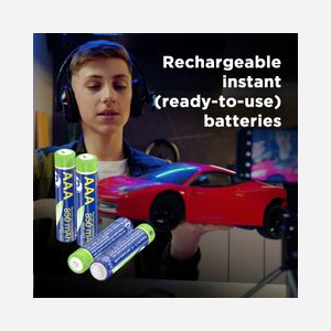 Gembird EG-BA-AAA8R4-01 : Pack de 4 Batteries Rechargeables AAA Ni-MH 1.2V 850mAh, Durée de Recharge 6h, Jusqu'à 500 Cycles, Conformes RoHS - Miniature 2