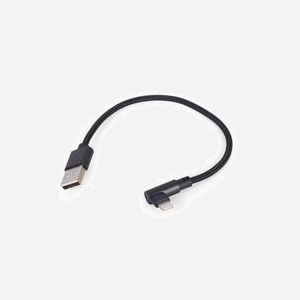 Gembird Câble USB 2.0 (A Mâle vers Micro-USB B/Lightning Mâle) 0.2m, Connecteur coudé, Finition coton, Noir, 480 Mbit/s, 2.1A, CE/RoHS - Miniature 2