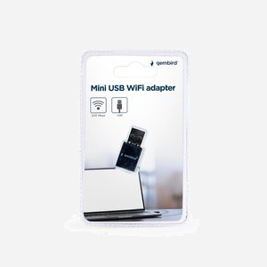 Gembird Adaptateur USB WiFi 300 Mbps 802.11b/g/n, Chipset RTL8192EU, WEP/WPA/WPA2, Windows 7/8/10, 2.4GHz, USB 2.0, Noir, WNP-UA300-01 - Miniature 2