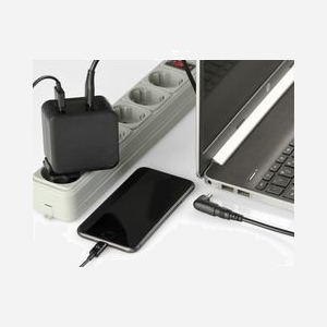 Gembird NPA-PD60-01 Adaptateur Secteur Universel 90W (60W max) pour Ordinateur Portable/Smartphone, USB 2.0 + USB Type-C, 1.5m, 100-240V - Miniature 5
