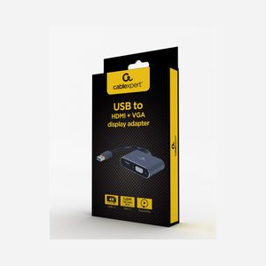 Gembird Adaptateur USB 3.0 vers HDMI/DisplayPort 4K UHD (3840x2160) 60Hz, compatible Windows 7/8/10, Mode Miroir/Etendu, Gris, A-USB3-HDMIVGA-01 - Miniature 3