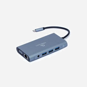 Gembird A-CM-COMBO7-01 : Adaptateur USB-C 3.2 Gen 1 avec LAN Gigabit, HDMI 2.0, VGA, Lecteur Cartes SD/MicroSD, et 3x USB-A 3.2 Gen 1, Power Delivery 100W - Miniature 3
