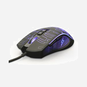 Gembird MUSG-RGB-01 Souris Gamer 7 Boutons USB Type-A 3600 DPI RGB, Design Ergonomique Droitier, Câble 1.5m, Dimensions 124x71x39mm, 200g - Miniature 3