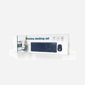 Gembird KBS-WCH-03-DE : Kit Clavier QWERTZ (Allemand) et Souris sans Fil 2.4 GHz, Nano Récepteur, Portée 10m, Compatible Windows, Noir - Miniature 2