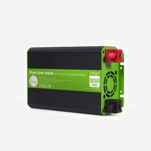 EnerGenie EG-PWC-PS500-01 Convertisseur 12V Auto vers 230V 500W Onde Sinusoïdale Pure, USB, Protections, Ventilateur, LED, 150x210x70mm - Miniature 2