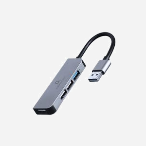 Gembird Hub USB UHB-U3P1U2P3-01, 4 ports : 1x USB 3.2 Gen 1 Type-C, 3x USB 2.0, Compatible Windows 7/8/10/11, 28x90x10mm, Argent - Miniature 2