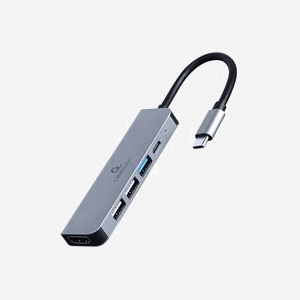 Gembird A-CM-COMBO5-03 Adaptateur USB Type-C 5-en-1: USB 3.2 Gen 1, HDMI 4K 30Hz, 2x USB 2.0, Power Delivery 87W, câble 0.12m - Miniature 2