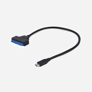 Gembird AUS3-03 Adaptateur USB 3.0 Type-C mâle vers SATA 2.5" HDD/SSD, USB Type-C, Longueur 0.2m, compatible USB 2.0, Noir. - Miniature 2