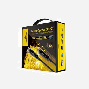 Gembird CCBP-HDMI-AOC-50M-02 : Câble HDMI 2.0 AOC 50m, Connecteurs plaqués Or, Fibre Optique, Résolution 4K UHD 60Hz, HDCP 1.4/2.2, 18 Gbit/s - Miniature 1